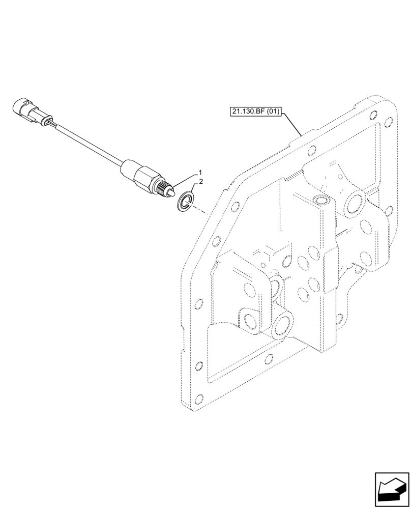 Схема запчастей Case IH FARMALL 65C - (55.408.AM) - VAR - 392286, 743551 - BRAKE, SWITCH, CAB (55) - ELECTRICAL SYSTEMS