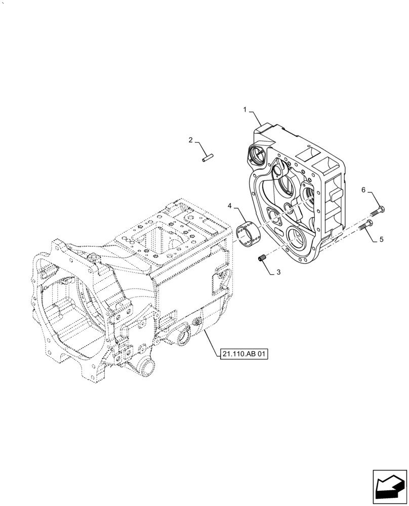 Схема запчастей Case IH PUMA1854 - (21.110.AC) - SPACER (21) - TRANSMISSION