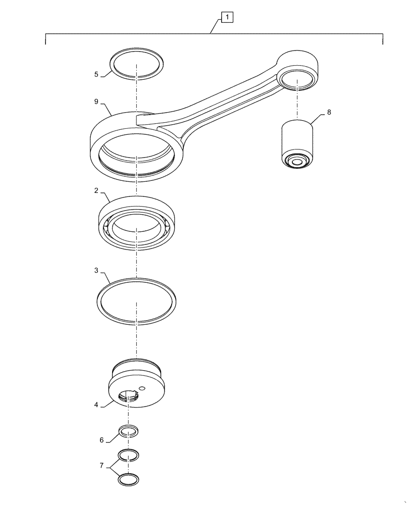 Схема запчастей Case IH 7130 - (74.101.BF[02]) - PITMAN, ARM, LH, CLEANING SYSTEM (74) - CLEANING