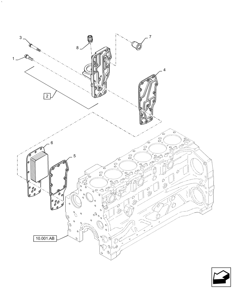 Схема запчастей Case IH PUMA2104 - (10.408.AC) - HEAT EXCHANGER, ENGINE (10) - ENGINE