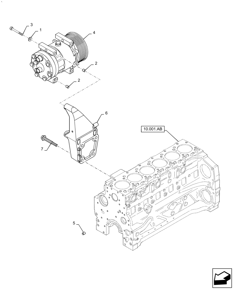 Схема запчастей Case IH PUMA1854 - (10.450.AA) - COMPRESSOR - AIR CONDITIONING (10) - ENGINE