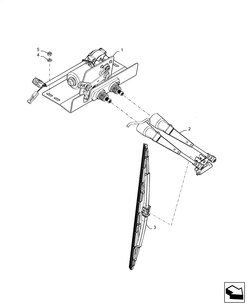 Схема запчастей Case IH QUADTRAC 580 - (55.518.AW[01]) - WINDSHIELD WIPER (55) - ELECTRICAL SYSTEMS