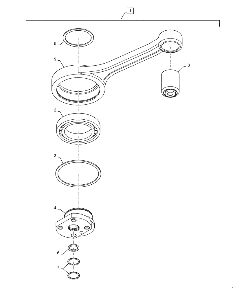 Схема запчастей Case IH 6140 - (74.101.BF[01]) - ARM, PITMAN, RH, CLEANING SYSTEM (74) - CLEANING