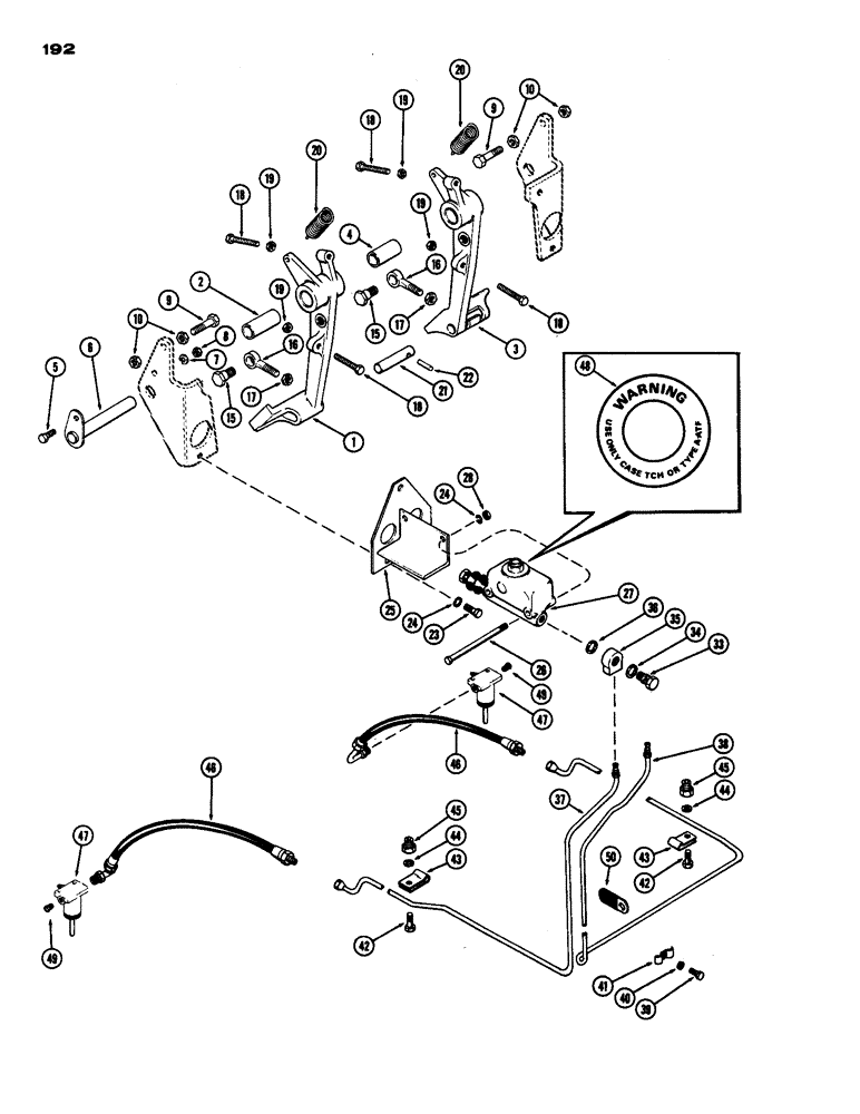 Схема запчастей Case IH 970 - (192) - HYDRAULIC BRAKE SYSTEM (07) - BRAKES