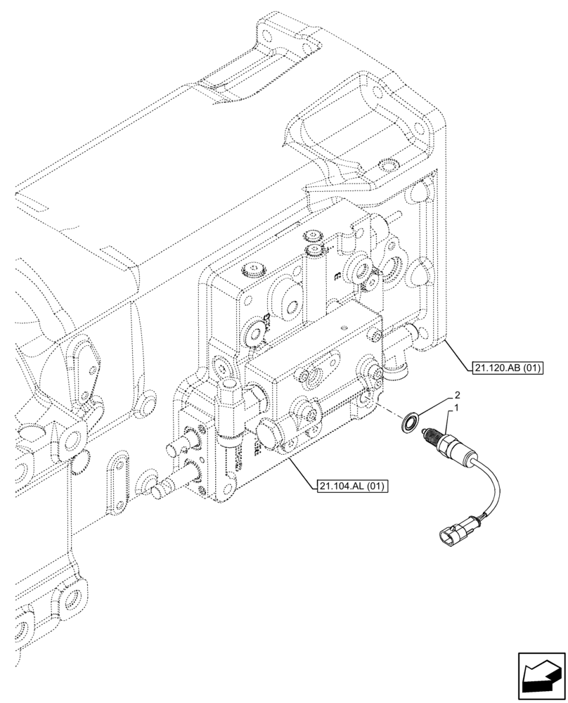 Схема запчастей Case IH FARMALL 75C - (55.020.AB[01]) - VAR - 330069, 332068, 332069, 333068, 333069, 334068, 390068 - SPEED LIMITER (55) - ELECTRICAL SYSTEMS