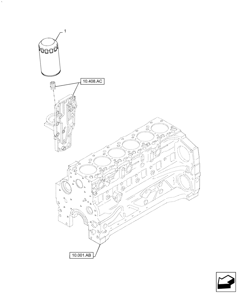 Схема запчастей Case IH PUMA 2304 - (10.304.AE) - OIL FILTER (10) - ENGINE