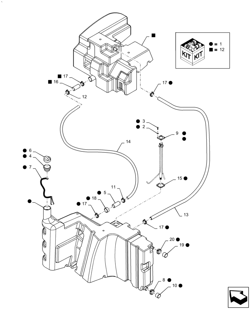 Схема запчастей Case IH PUMA2104 - (10.216.AI[02]) - FUEL TANK (10) - ENGINE