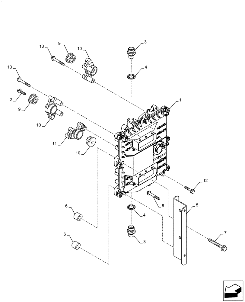 Схема запчастей Case IH F3DFE613F B001 - (55.015.AA) - ENGINE, ELECTRONIC CONTROL UNIT (55) - ELECTRICAL SYSTEMS