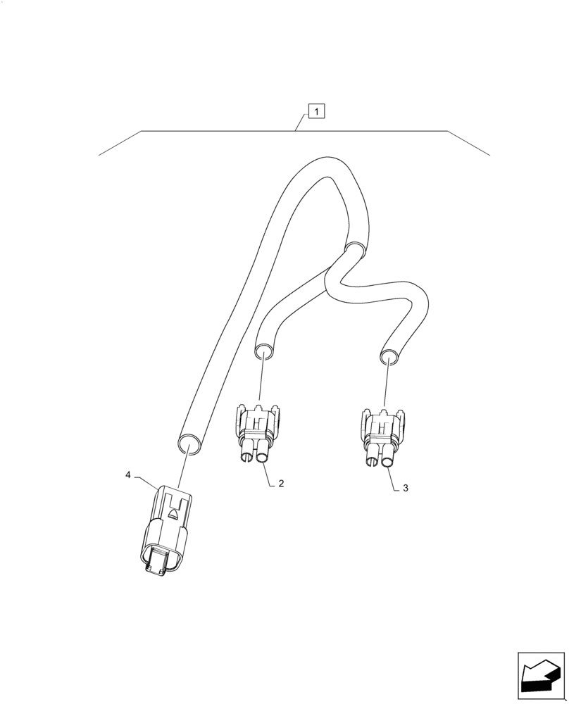 Схема запчастей Case IH MAGNUM 235 - (55.031.AB) - HARNESS, PARKING BRAKE (55) - ELECTRICAL SYSTEMS