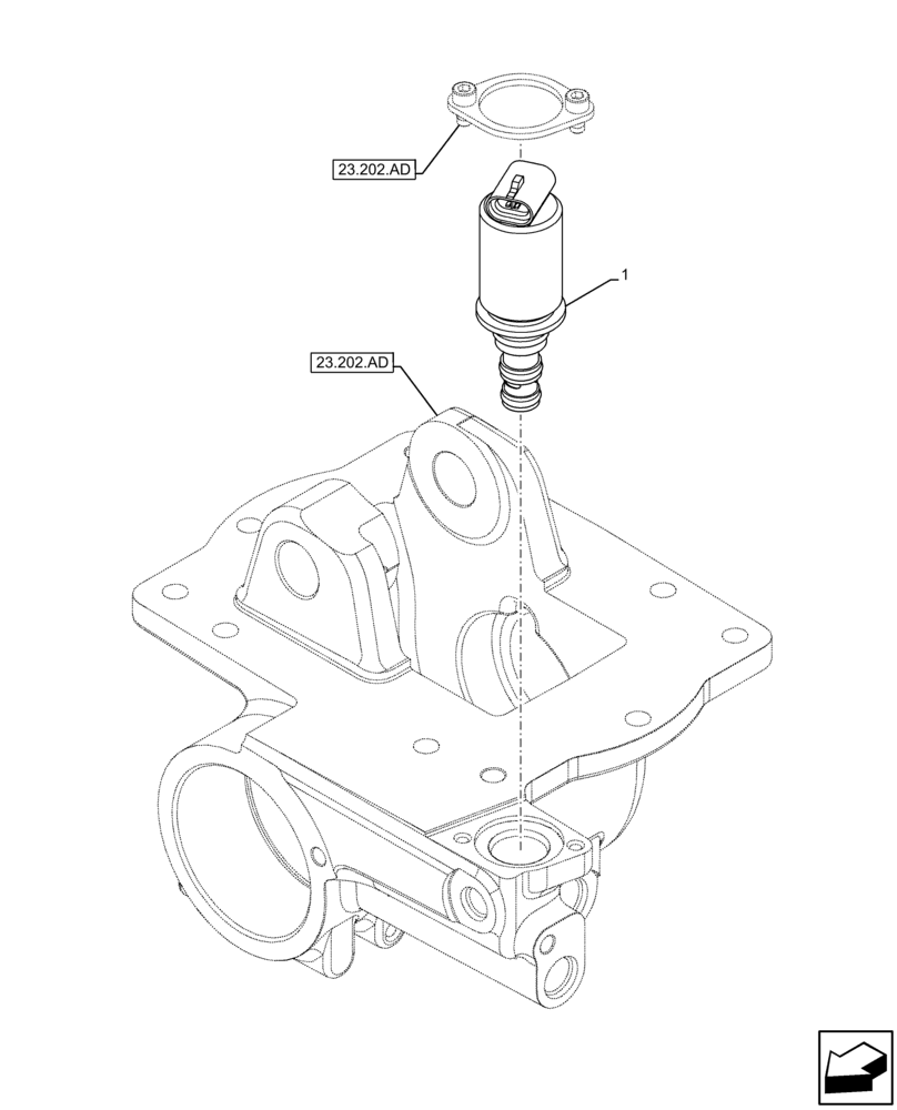 Схема запчастей Case IH FARMALL 65C - (55.040.AG) - VAR - 335677, 335694, 335695, 335696, 744580 - SOLENOID VALVE, 4WD (55) - ELECTRICAL SYSTEMS