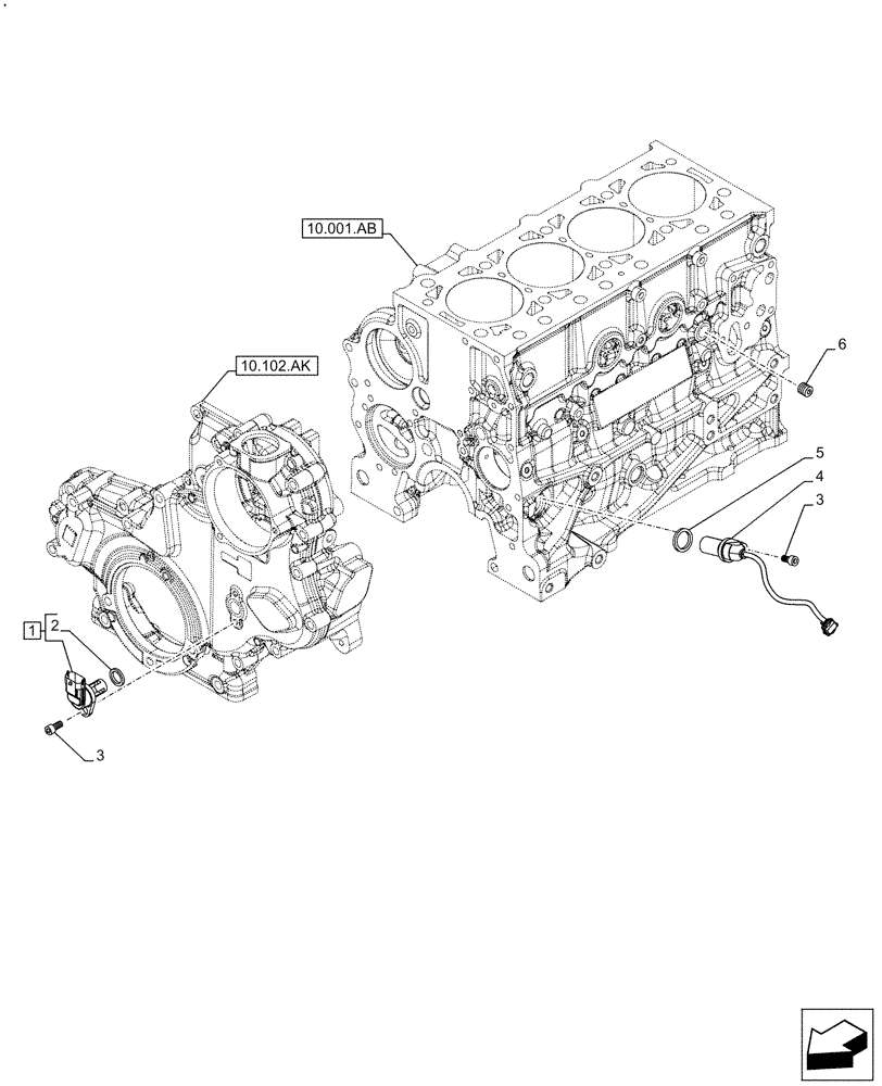 Схема запчастей Case IH F5DFL413H A017 - (55.015.AD) - TIMING CONTROL , SENSOR (55) - ELECTRICAL SYSTEMS