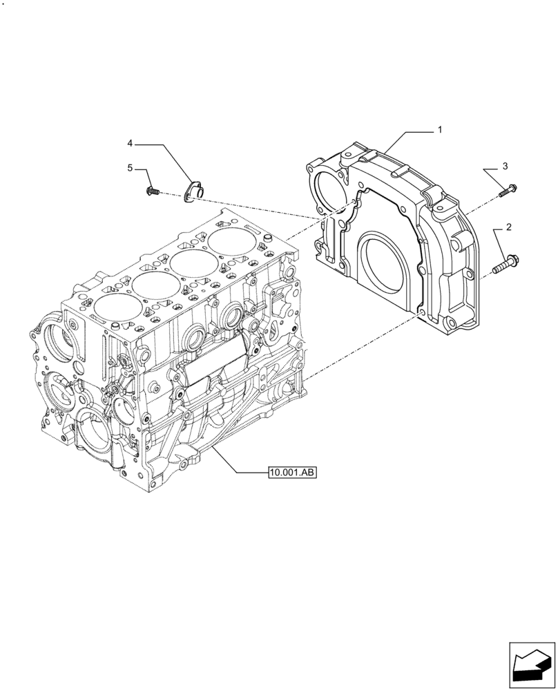 Схема запчастей Case IH F5DFL463B F007 - (10.103.AK) - FLYWHEEL & HOUSING (10) - ENGINE