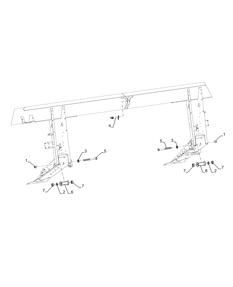 Схема запчастей Case IH DH213 - (39.105.AM) - LIFT ARM, PIN ASSY (39) - FRAMES AND BALLASTING