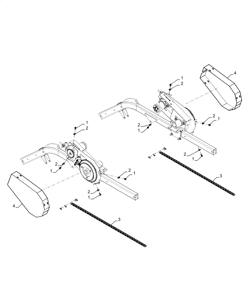 Схема запчастей Case IH DH403 - (58.100.AE[02]) - SHIELD, ASSY, DUAL DRIVE REEL (58) - ATTACHMENTS/HEADERS