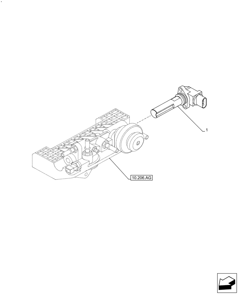 Схема запчастей Case IH F5DFL463A F021 - (10.206.AN) - FUEL LINE, HEATER (10) - ENGINE