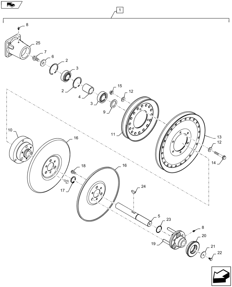 Схема запчастей Case IH 6140 - (74.136.AD[02]) - PULLEY ASSEMBLY CLEANING FAN, CLEANING FAN DRIVE JACKSHAFT ASSEMBLY, IDLER ASSEMBLY FAN DRIVE WITH PULLEY (74) - CLEANING