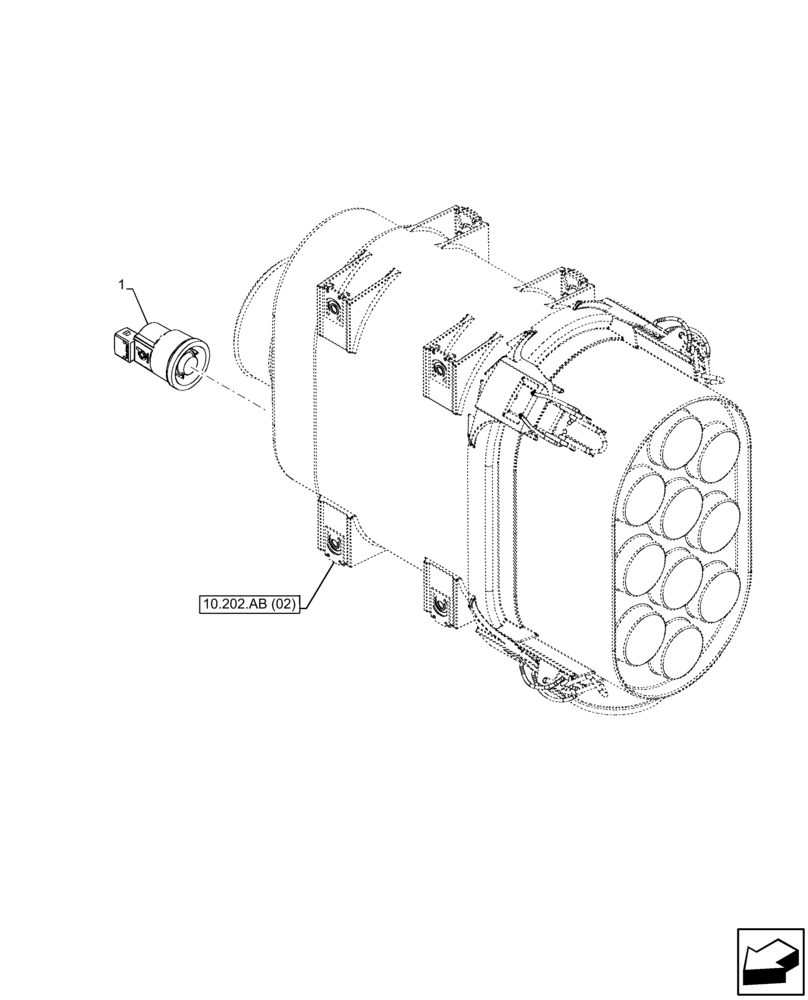 Схема запчастей Case IH FARMALL 65C - (55.014.AC) - VAR - 390200 - AIR CLEANER, SENSOR (55) - ELECTRICAL SYSTEMS