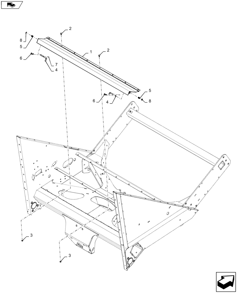 Схема запчастей Case IH 7130 - (74.101.AU) - TAILGATE, SHOE DOOR ASSEMBLY (74) - CLEANING