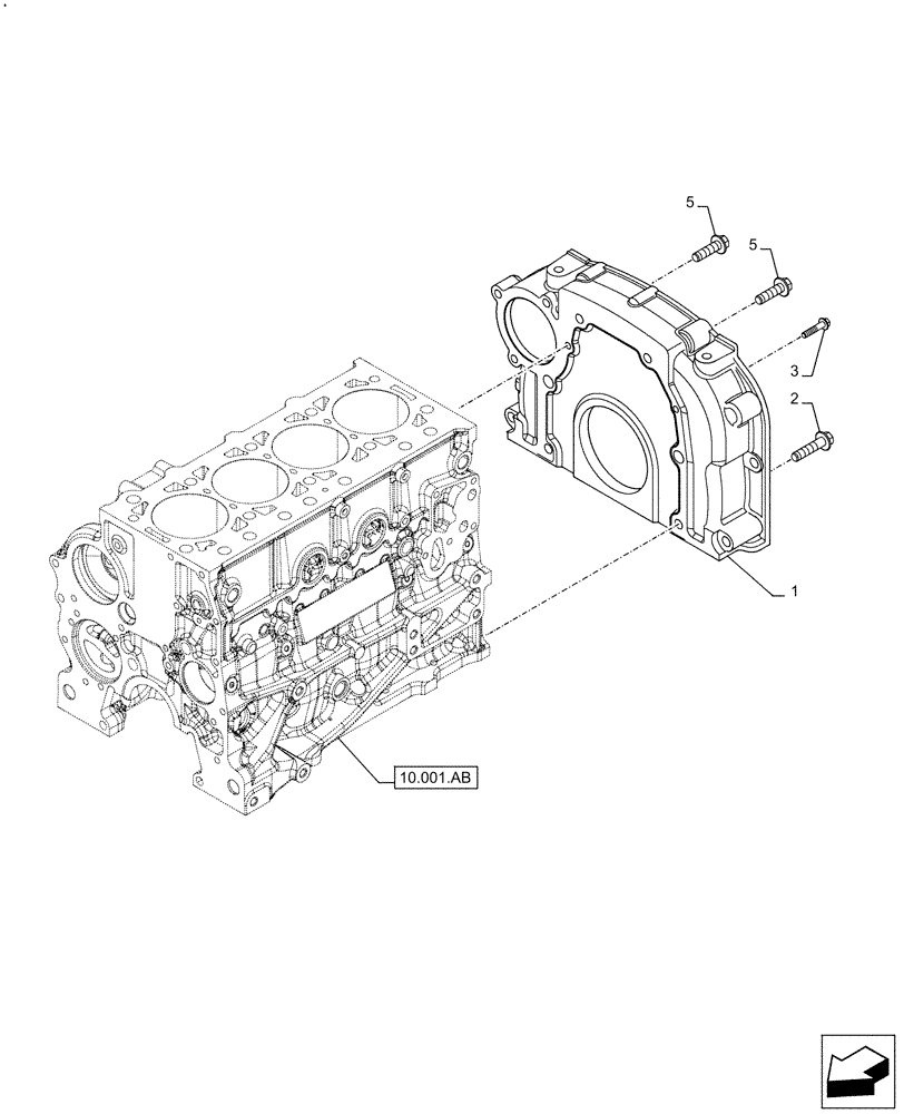 Схема запчастей Case IH F5DFL413H A015 - (10.103.AK) - FLYWHEEL & HOUSING (10) - ENGINE