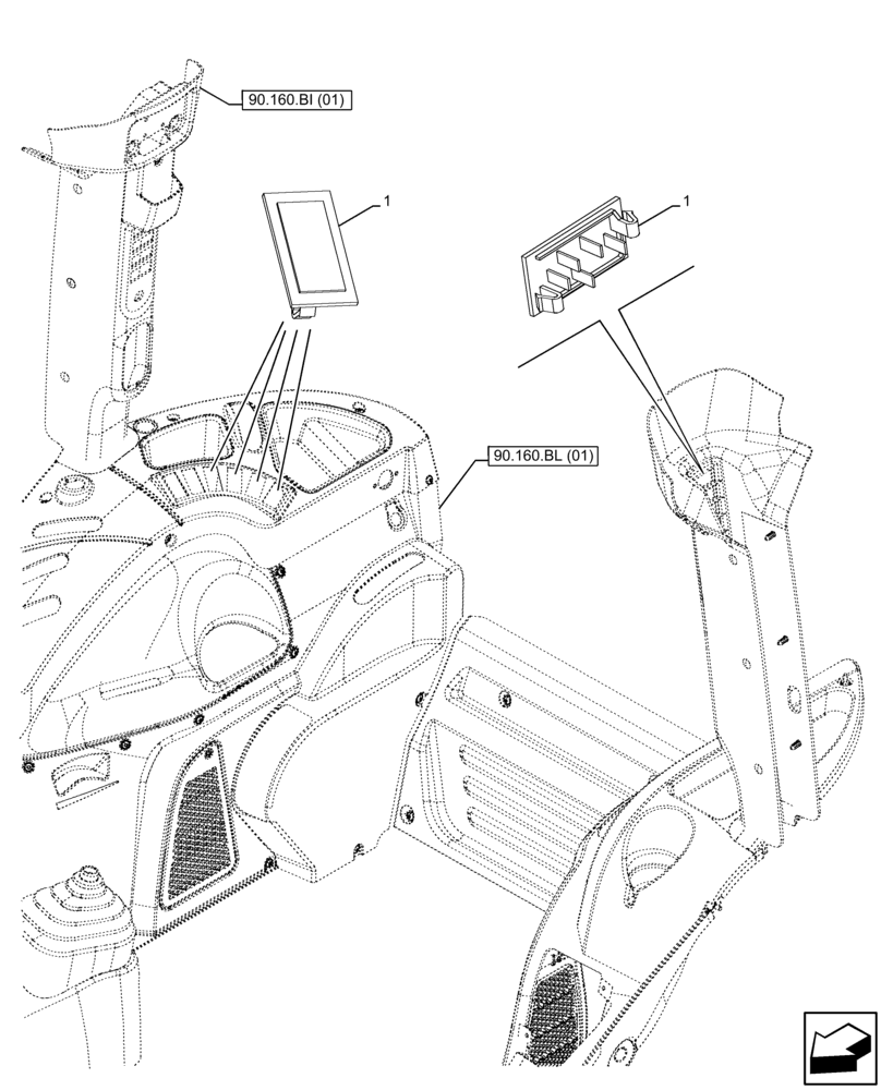 Схема запчастей Case IH FARMALL 65C - (55.512.BG[04]) - VAR - 334183, 334211, 391606, 743496, 743573, 744588 - SWITCH, PANEL, CAB (55) - ELECTRICAL SYSTEMS