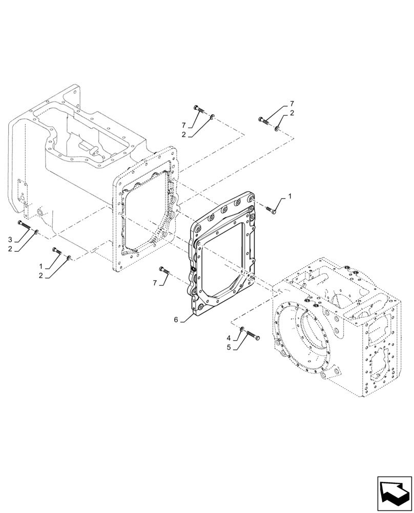 Схема запчастей Case IH MAGNUM 260 - (21.504.AQ[01]) - TRANSMISSION - CVT - STANDARD FINAL DRIVE ADAPTER PLATE (21) - TRANSMISSION