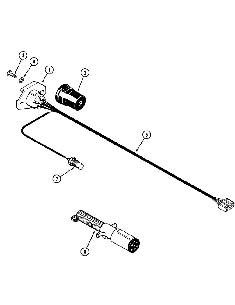 Схема запчастей Case IH 2090 - (4-108) - AUXILIARY ELECTRIC OUTLET (04) - ELECTRICAL SYSTEMS