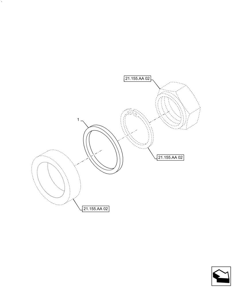 Схема запчастей Case IH PUMA2104 - (21.155.AA[06]) - CENTRAL REDUCTION GEAR, SHIM (21) - TRANSMISSION