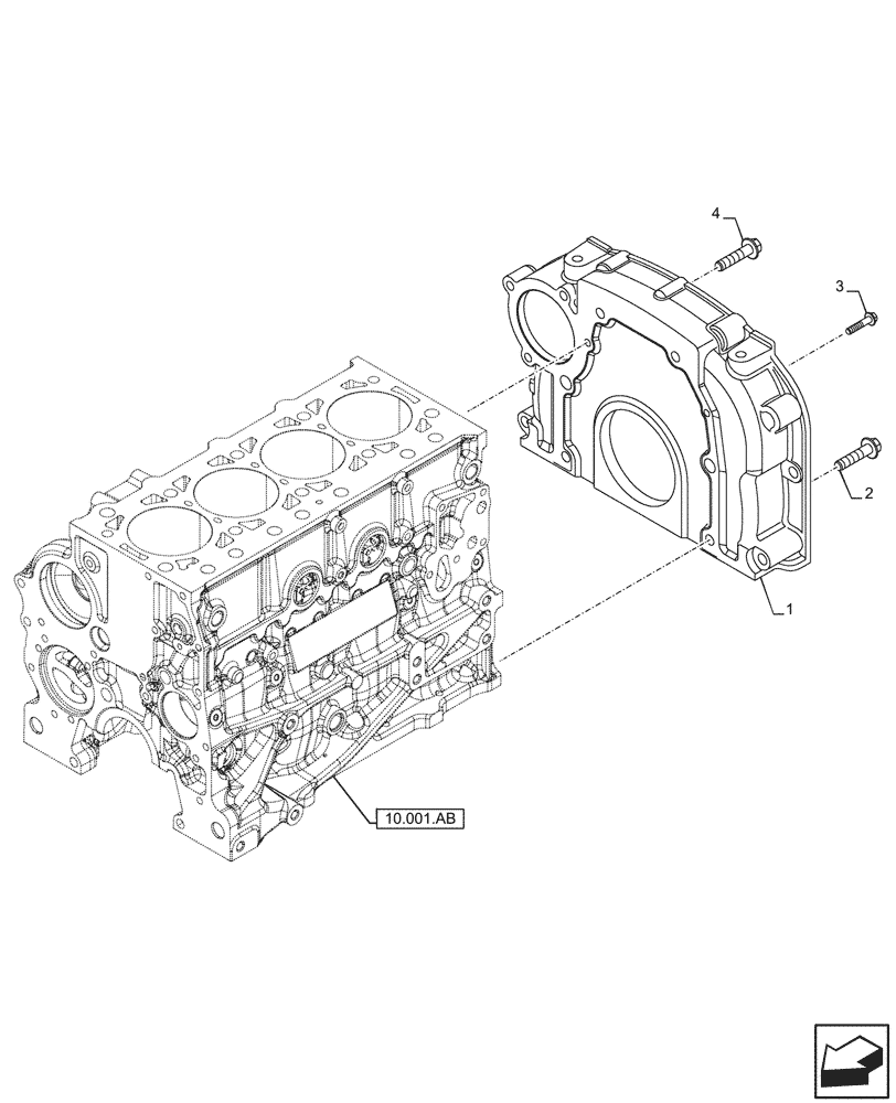 Схема запчастей Case IH F5DFL413H A017 - (10.103.AK) - FLYWHEEL & HOUSING (10) - ENGINE