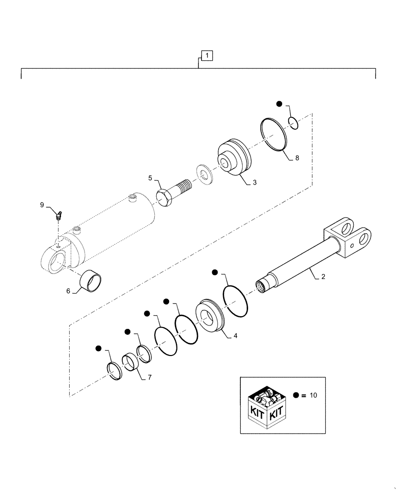 Схема запчастей Case IH QUADTRAC 420 - (35.116.AH) - 3 POINT HITCH LIFT CYLINDER (35) - HYDRAULIC SYSTEMS