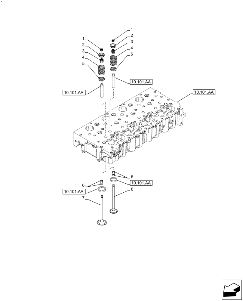 Схема запчастей Case IH F5DFL463A F021 - (10.101.AM) - VALVE (10) - ENGINE