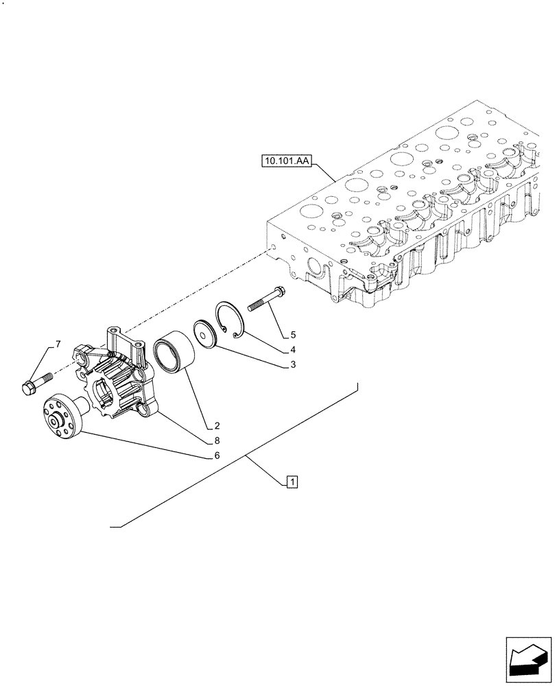 Схема запчастей Case IH F5DFL413H A015 - (10.414.AC) - FAN (10) - ENGINE