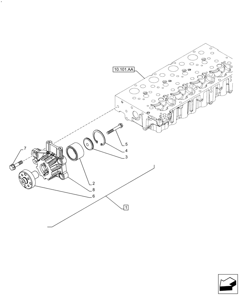 Схема запчастей Case IH F5DFL463C F005 - (10.414.AC) - FAN (10) - ENGINE