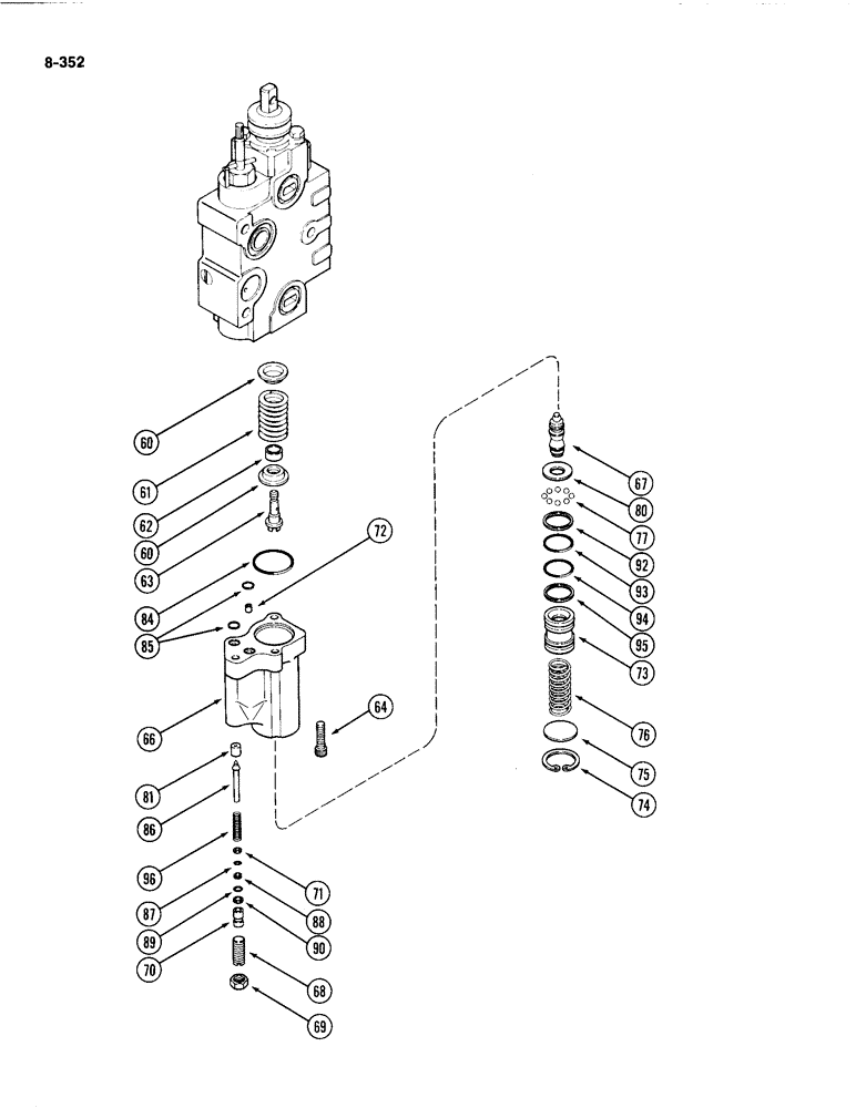 Схема запчастей Case IH 4494 - (8-352) - REMOTE CONTROL VALVE, ADD ON FOR THIRD CIRCUIT, WITH LOAD CHECK (08) - HYDRAULICS