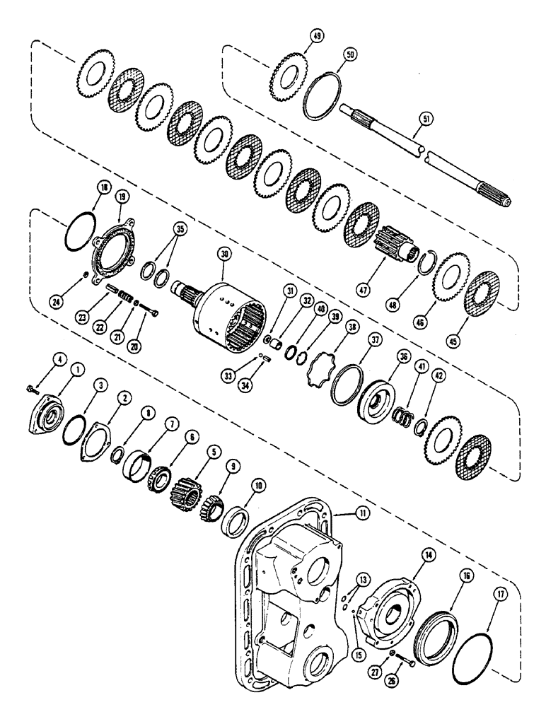 Схема запчастей Case IH 2390 - (6-226) - PTO CLUTCH AND BRAKE (06) - POWER TRAIN