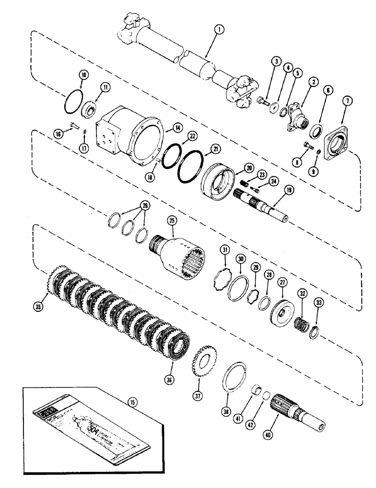 Схема запчастей Case IH 2870 - (236) - PTO CLUTCH AND SHAFTS (06) - POWER TRAIN