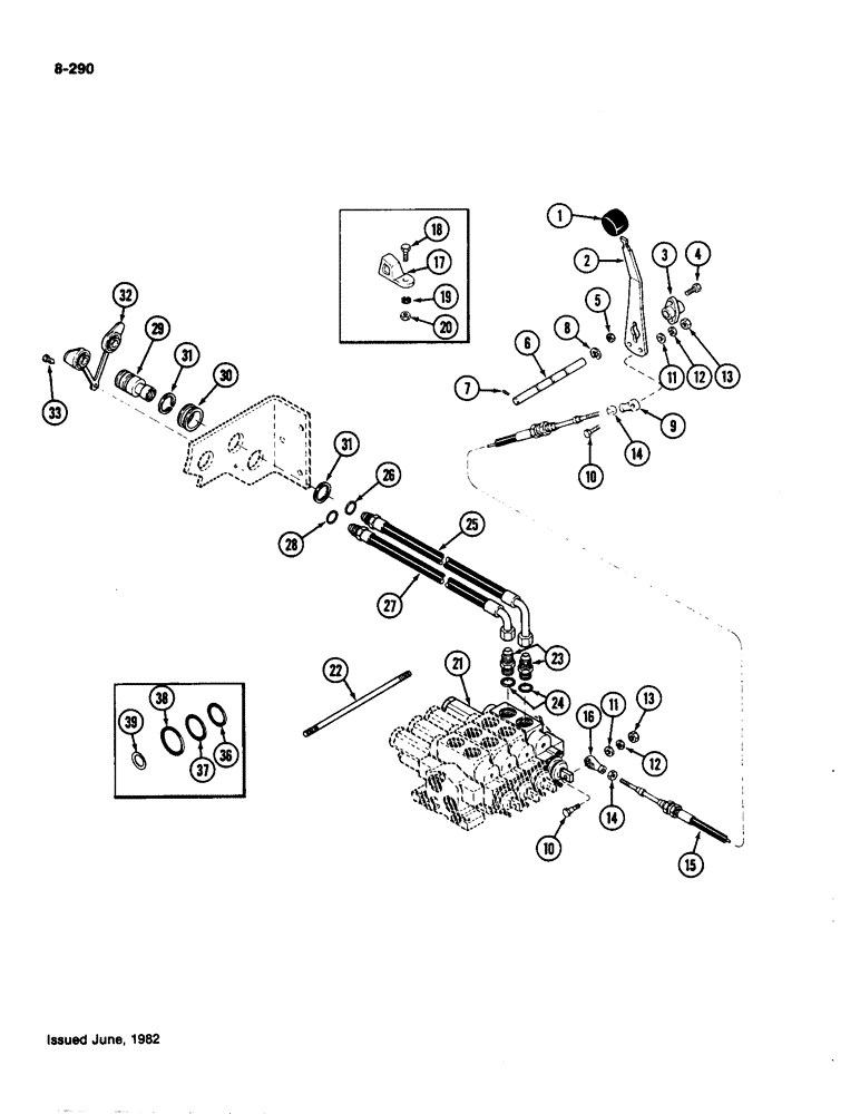 Схема запчастей Case IH 4490 - (8-290) - REMOTE HYDRAULIC ATTACHMENT, FOURTH CIRCUIT, P.I.N. 8860450 AND AFTER (08) - HYDRAULICS