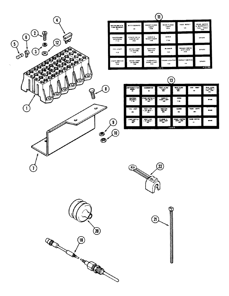 Схема запчастей Case IH 2594 - (4-06) - FUSES AND FUSE HOLDER (04) - ELECTRICAL SYSTEMS