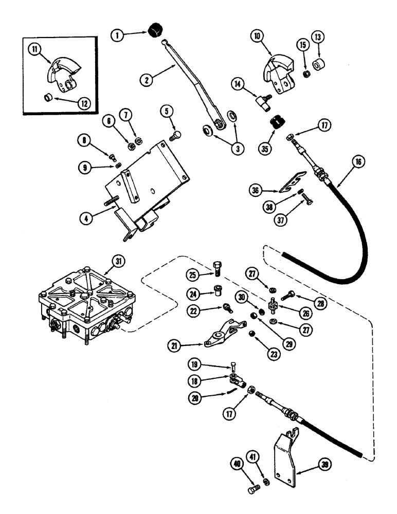 Схема запчастей Case IH 4890 - (6-168) - POWER SHIFT LINKAGE (06) - POWER TRAIN