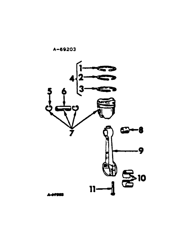 Схема запчастей Case IH C-146 - (D-06) - CONNECTING RODS AND PISTONS 