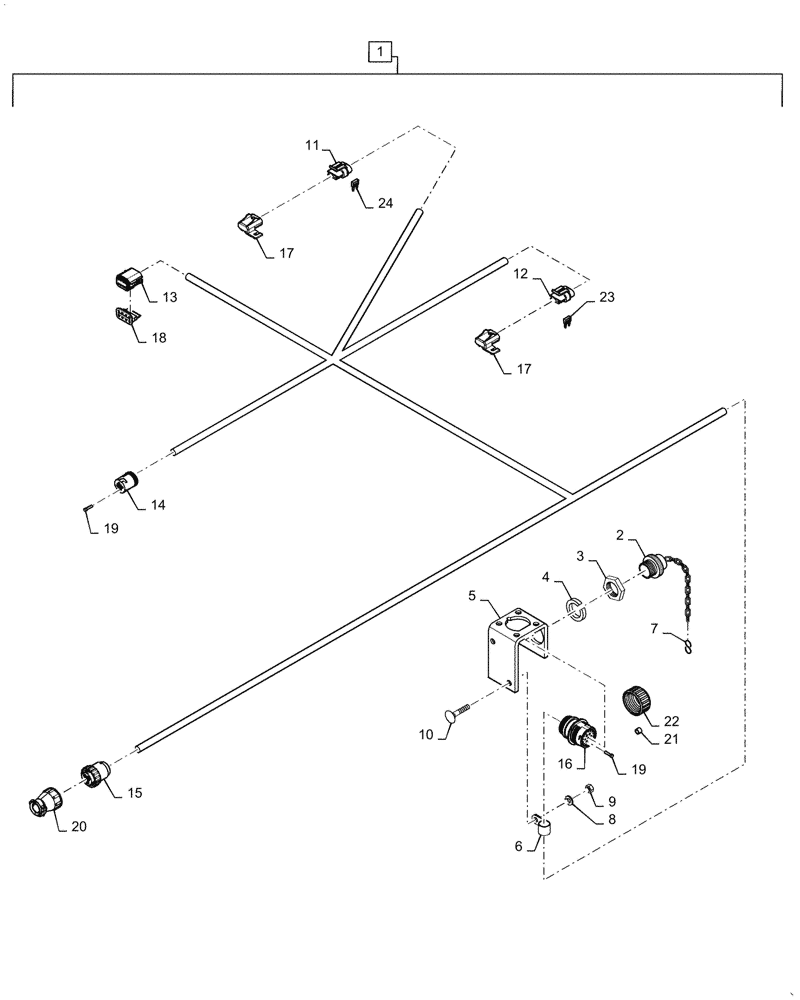 Схема запчастей Case IH RB565 - (55.630.AF[01]) - VAR - 726965 - WIRE HARNESS, TRACTOR CAB, YGN191545 AND PRIOR (55) - ELECTRICAL SYSTEMS