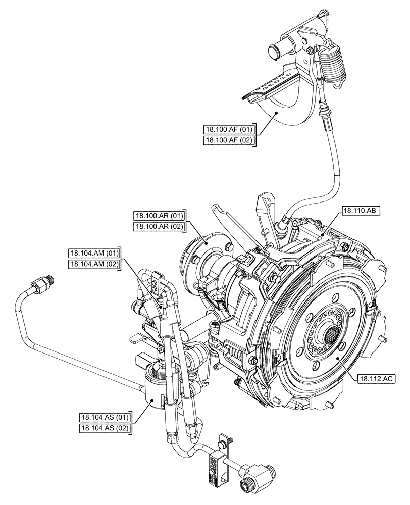 Схема запчастей Case IH FARMALL 65C - (18.000.00[01]) - SECTION INDEX - CLUTCH (18) - CLUTCH