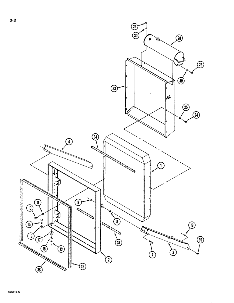 Схема запчастей Case IH 9170 - (2-02) - RADIATOR MOUNTING (02) - ENGINE