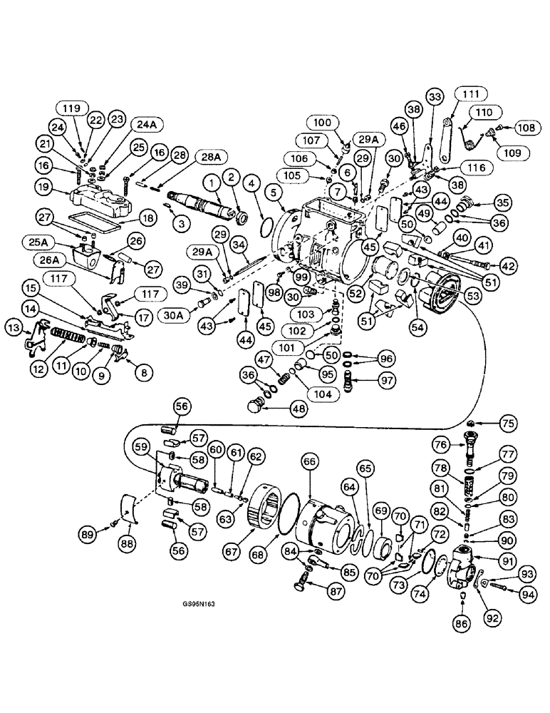 Схема запчастей Case IH D-236 - (4-20) - FUEL INJECTION PUMP 