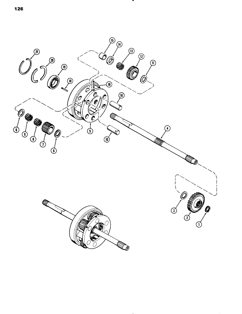 Схема запчастей Case IH 1090 - (126) - CLUTCH, PLANETARY, POWER SHIFT (06) - POWER TRAIN