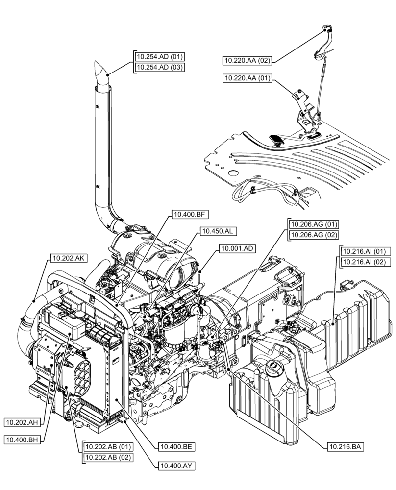 Схема запчастей Case IH FARMALL 75C - (10.000.00[01]) - SECTION INDEX - ENGINE (10) - ENGINE