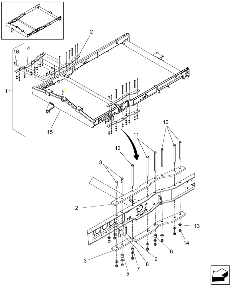 Схема запчастей Case IH 9230 - (39.100.01) - FRAME, SELF-LEVELING (39) - FRAMES AND BALLASTING