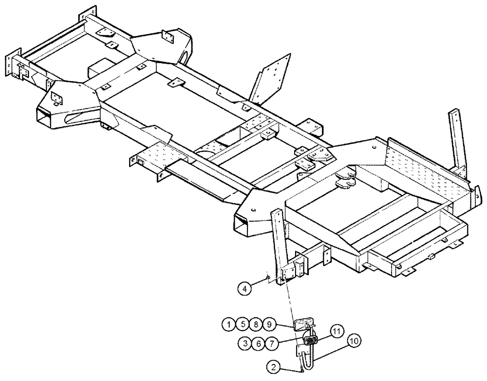 Схема запчастей Case IH 3185 - (04-003) - MIRRORS Suspension & Frame