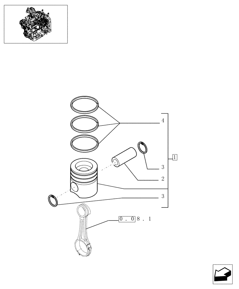 Схема запчастей Case IH MXU110 - (0.08.2) - PISTON ENGINE (01) - ENGINE