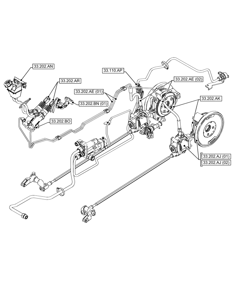 Схема запчастей Case IH FARMALL 75C - (33.000.00[01]) - SECTION INDEX - BRAKES & CONTROLS (33) - BRAKES & CONTROLS