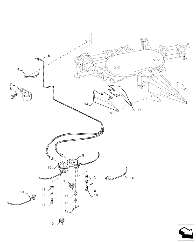 Схема запчастей Case IH 3412-20 - (20.18.13[02]) - ROW GUIDANCE SENSORS, ASSY (88) - ACCESSORIES